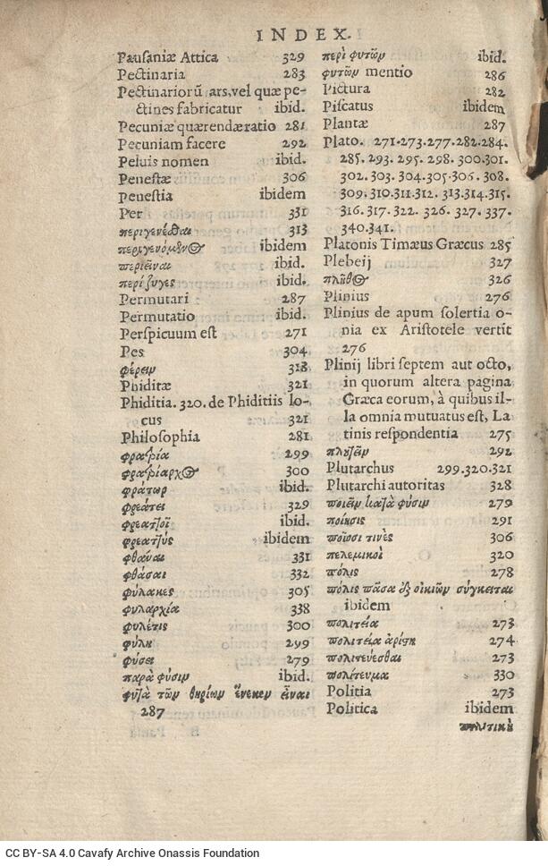 17 x 11 εκ. 343 + 47 σ. χ.α. + 1 ένθετο, όπου στο verso του εξωφύλλου χειρόγραφες σ